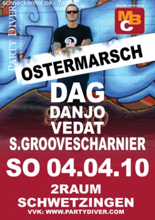 Partydiver pres. Ostermarsch mit Dag uvm Werbeplakat