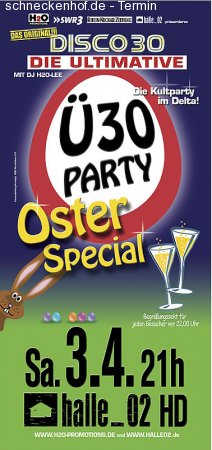 Ü30 Party Werbeplakat