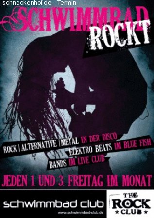 Schwimmbad rockt! Werbeplakat