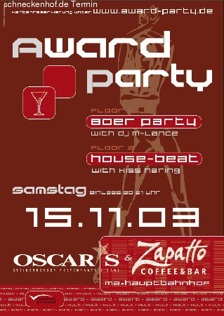 Award-Party Werbeplakat