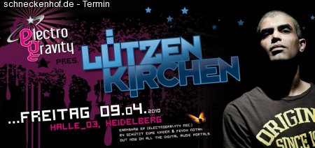 Lützenkirchen pres. Electrogravity Werbeplakat