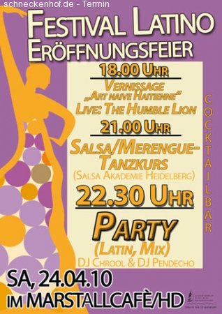 Eröffnungsfeier Festival Latino Werbeplakat