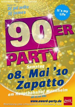 90er Party Werbeplakat