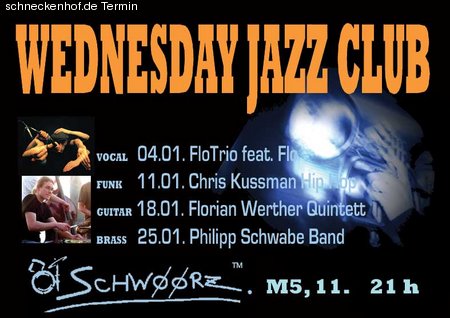 WEDNESDAY JAZZ CLUB Werbeplakat