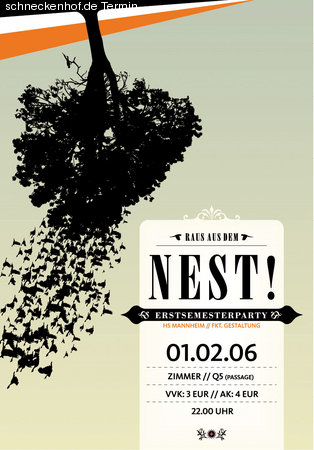 Erstsemesterparty Werbeplakat