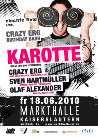 Birthday Bash mit  Guest Karotte Werbeplakat