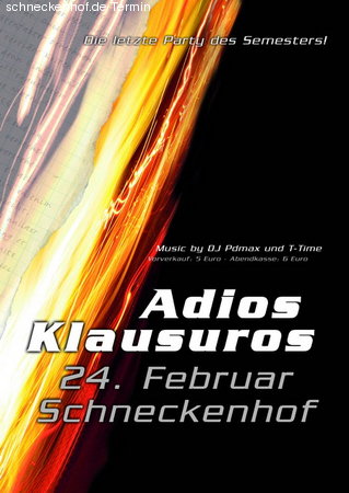 Adios Klausuros - Open-Air Werbeplakat