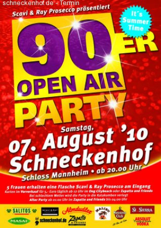 90er Open Air Party Werbeplakat