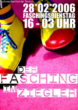 Der Fasching im Ziegler Werbeplakat