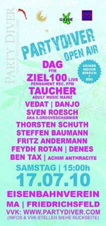 Partydiver Open Air 2010 Werbeplakat