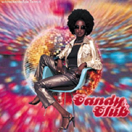 Latino-, Vocal- und Ibizahouse im Candy Club Werbeplakat