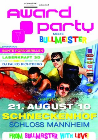 Award Party meets Bullmeister Werbeplakat