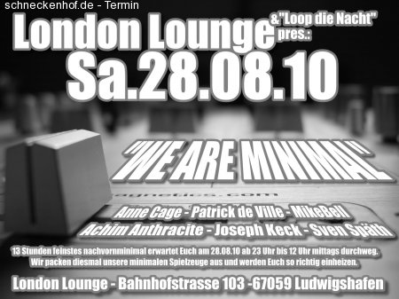 We are Minimal Werbeplakat