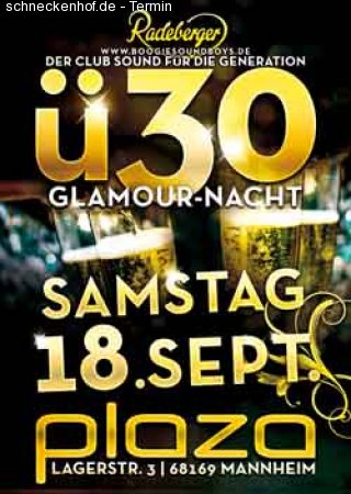 ü30 Glamour Nacht Werbeplakat