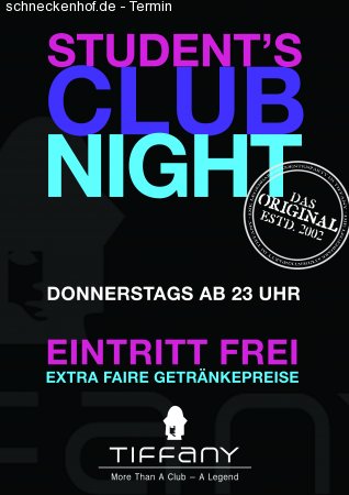 Student's Club Night Werbeplakat