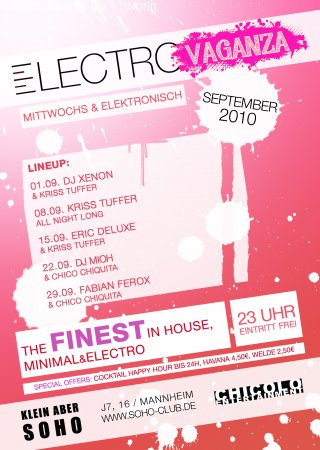 Electrovaganza (siehe Text!) Werbeplakat