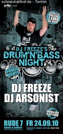 DJ Freeze's Drum'n'Bass Night Werbeplakat