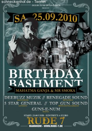 Mr Smoka & Mahatmas B-Day Bas Werbeplakat