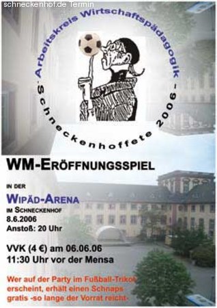 WM-Er&ouml;ffnungsspiel (Wip&auml;d) Werbeplakat