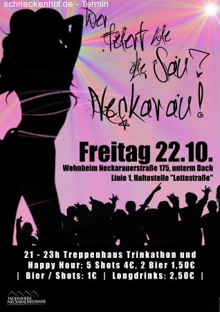 Wohnheimparty Neckarauerstraße Werbeplakat