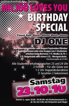 Miljöö Loves You- BDay Special Werbeplakat