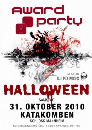 Award Party Halloween Werbeplakat