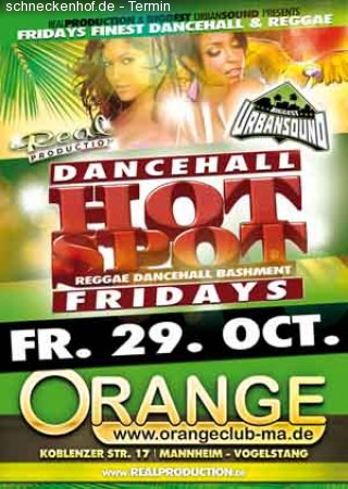 Dancehall -Friday Hot Spot Werbeplakat
