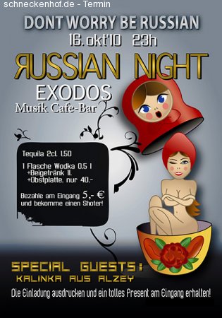 A don't worry be Russian Party Werbeplakat