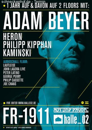 Adam Beyer pres by Auf & Davon Werbeplakat