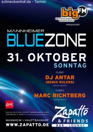 BigFM präsentiert:Die BlueZone Werbeplakat