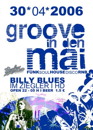 Groove in den Mai ! Werbeplakat