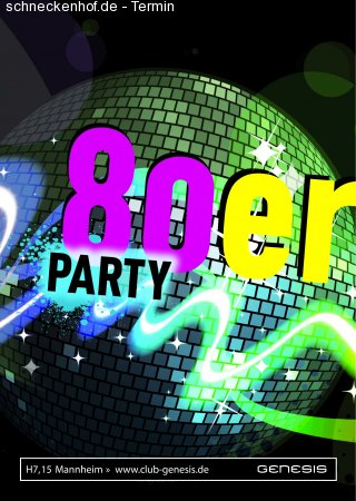80er Party Pop & Wave Werbeplakat