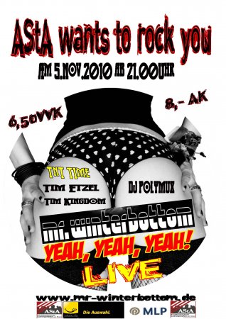 FH LU AStA wants to rock you Werbeplakat