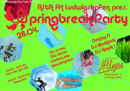 Spring Break Party Werbeplakat