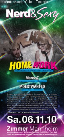 Nerd & Sexy pres. Homework Werbeplakat