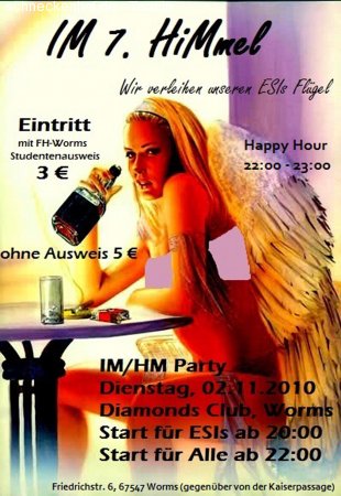 HM/IM Ersti Party Werbeplakat