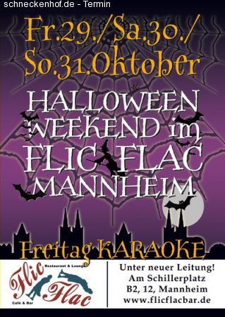 Halloween im flic flac Werbeplakat