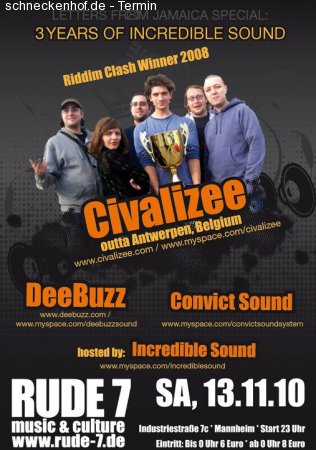 3 years of Incredible Sound Werbeplakat