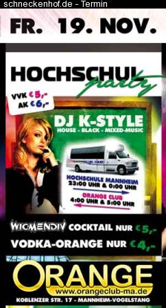 Erst-Semester Party Werbeplakat