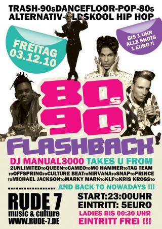 80er90er Flashback Werbeplakat