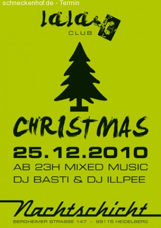 lala Club after X-Mas Werbeplakat