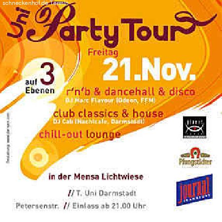 UNI Party Tour Werbeplakat