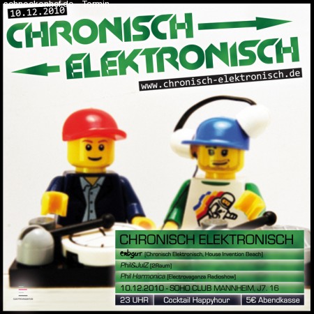 Chronisch Elektronisch Werbeplakat