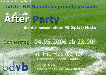 Offizielle AfterParty Werbeplakat