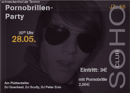 Pornobrillenparty Werbeplakat