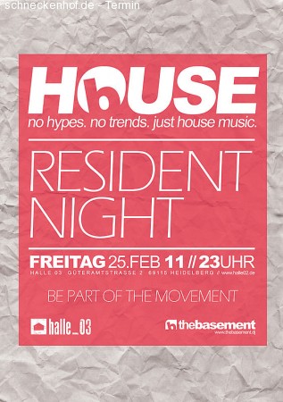 thebasement präsentiert House Werbeplakat