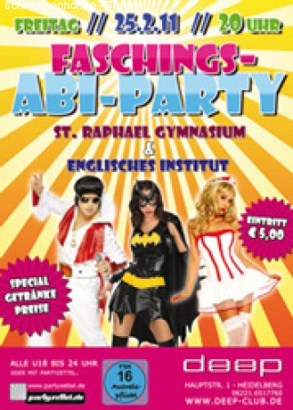 Faschings ABI-Party Werbeplakat