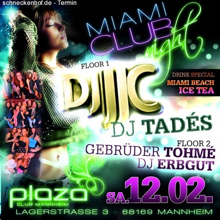 DJ JJC @ Miami Club Night Werbeplakat