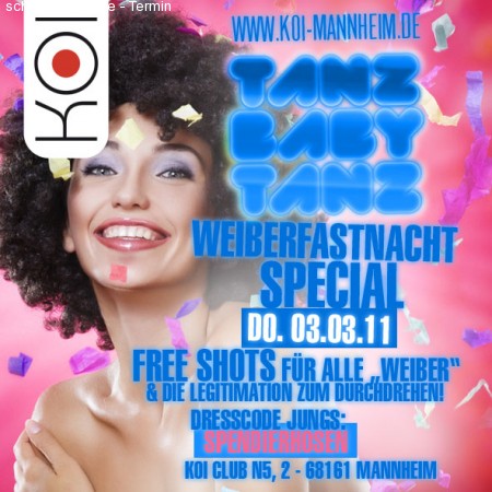Tanz Baby Tanz Weiberfastnacht Werbeplakat