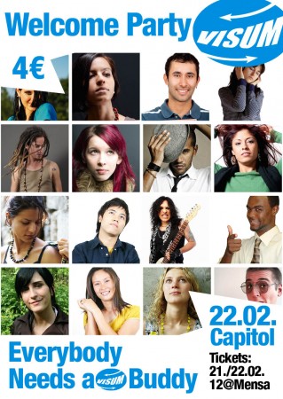 VISUM Welcome Party Werbeplakat